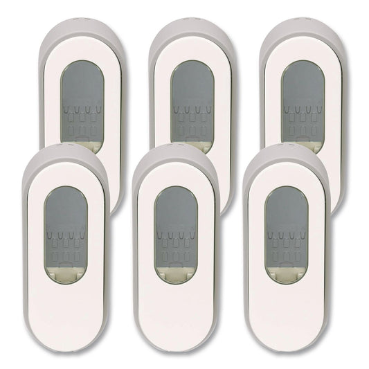 DIA34055 Versa Dispenser for Pouch Refills, 15 oz, 3.75 x 3.38 x 8.75, Light Gray/White, 6/Carton