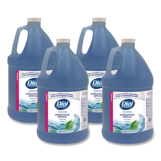 DIA35458 Antibacterial Defense Foaming Hand Wash Refill, Plus Aloe Formula, Spring Water Scent, 1 gal, 4/Carton