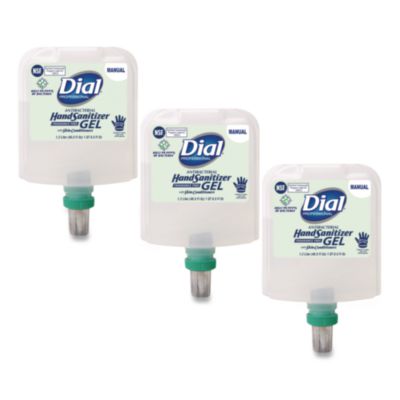 DIA19717CT Antibacterial Foaming Hand Sanitizer Refill for Dial 1700 V Dispenser, 1.2 L, Fragrance Free, 3/Carton DIAL PROFESSIONAL