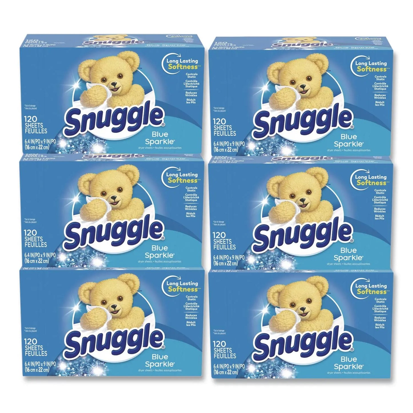 DIA45115 Fabric Softener Sheets, Fresh Scent, 120 Sheets/box, 6 Boxes/carton Snuggle