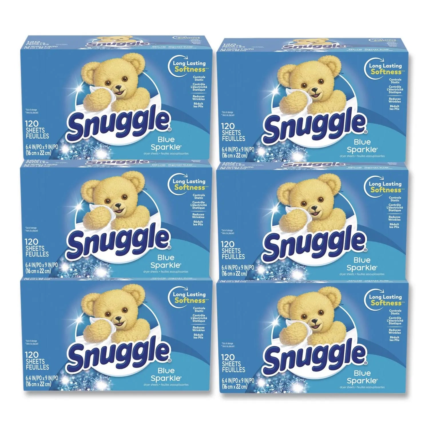 DIA45115 Fabric Softener Sheets, Fresh Scent, 120 Sheets/box, 6 Boxes/carton Snuggle