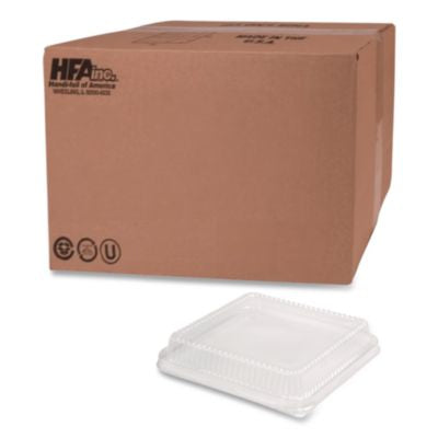 HFA4048DL Plastic Dome Lid, 8.25 x 8.25 x 1.5, Clear, 500/Carton