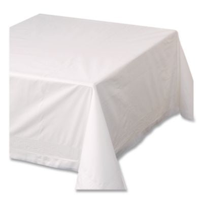 HFM210046 Tissue/poly Tablecovers, 54" X 54", White, 50/carton