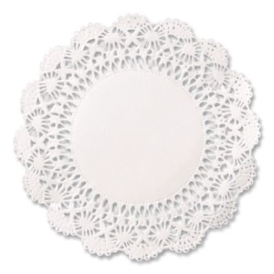 HFM500000 Cambridge Lace Doilies, Round, 4", White, 10,000/Carton