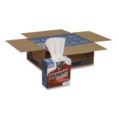 GPC29518CT Airlaid Medium Duty Wipers, Cloth, 1-Ply, 9.2 x 12.4, Unscented, White, 128/Box, 10 Boxes/Carton GEORGIA PACIFIC
