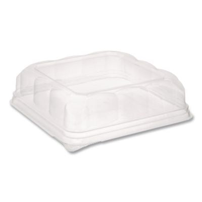 PCT75S20SDOME Recycled Container Lid, Dome Lid for 6 x 6 Brownie Container, 7.5 x 7.5 x 2.02, Clear, Plastic, 195/Carton