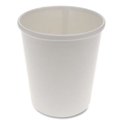 PCTD32RB Paper Round Food Container, 32 oz, 5.13" Diameter x 4.5" h, White, 500/Carton