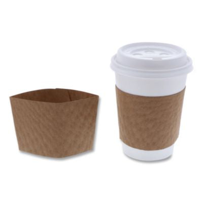 PCTDSLVBRN Hot Cup Sleeve, Fits 10 oz to 24 oz Cups, Brown, 1,000/Carton