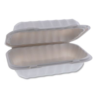 PCTYCN80961 EarthChoice SmartLock Microwavable MFPP Hinged Lid Container, 9 x 6 x 3, White, Plastic, 270/Carton