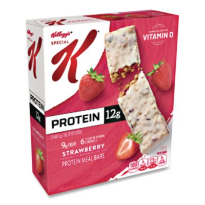 KEB29186 Special K Protein Meal Bar, Strawberry, 1.59 Oz, 8/box