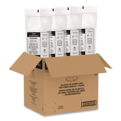 DCCPP2432BDL Dome Covers and Lids, For 24 oz to 32 oz Containers, 8.28" Diameter x 1.16"h, Clear, 300/Carton