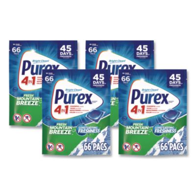 DIA05524 4-in-1 HE Laundry Detergent Pacs, 66 Pods/Bag, 4 Bags/Carton DIAL PROFESSIONAL