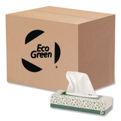 APAEF150 Recycled Two-Ply Facial Tissue, White, 150 Sheets/Box, 20 Boxes/Carton