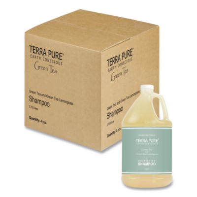DHS002287 Terra Pure Shampoo Gallon, Green Tea Lemongrass Scent, 1 gal Bottle, 4/Carton DIVERSIFIED HOSPITALITY SOLUTIONS, LTD.