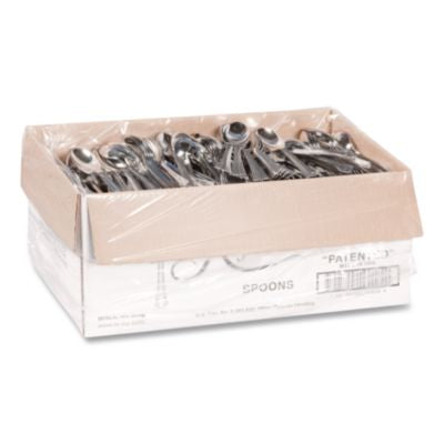 WNA620155 Heavyweight Plastic Spoons, Reflections Design, Silver, 600/Carton