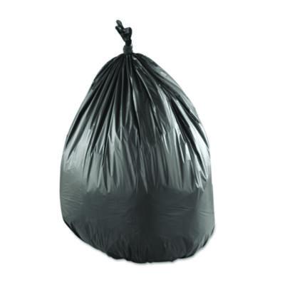 IBSSL3339XPKC Low-Density Commercial Can Liners, 33 gal, 0.9 mil, 33" x 39", Black, Interleaved Roll, 25 Bags/Roll, 6 Rolls/Carton