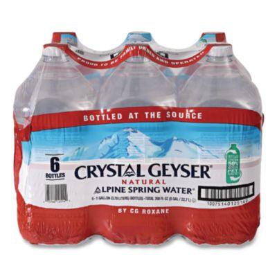 CGW12514CT Alpine Spring Water, 1 Gal Bottle, 6/Carton