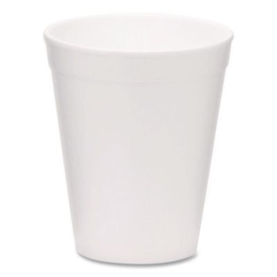 WCP221969 Foam Drink Cups, 10 oz, White, 1,000/Carton