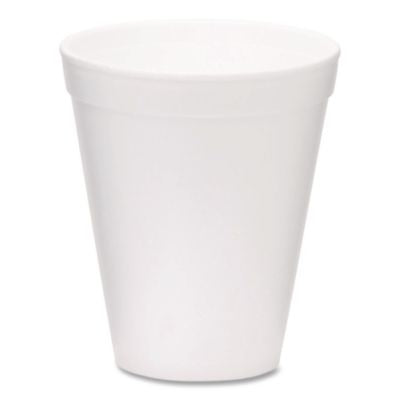 WCP221971 Foam Drink Cups, 12 oz, White, 1,000/Carton