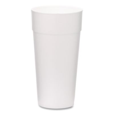 WCP221977 Foam Drink Cups, 24 oz, White, 300/Carton