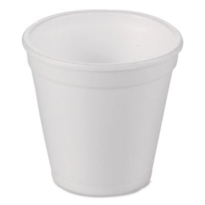 WCP221964 Foam Drink Cups, 4 oz, White, 1,000/Carton