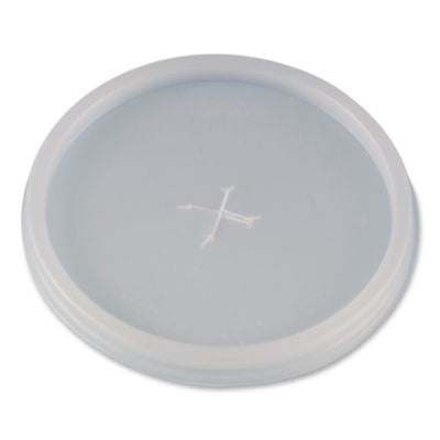 WCP222077 Plastic Lids for Foam Cups and Bowls, Slotted, Fits 8 oz to 10 oz Hot Cup, Translucent, 1,000/Carton