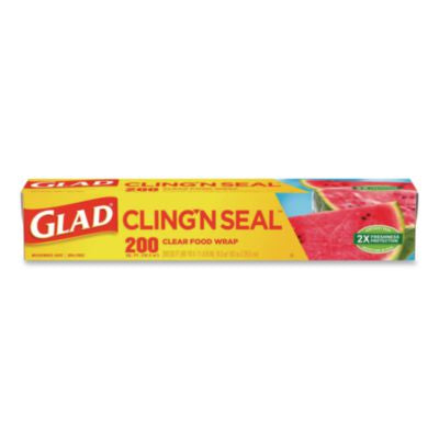 CLO00020 Cling'N Seal Plastic Food Wrap, 200 sq ft