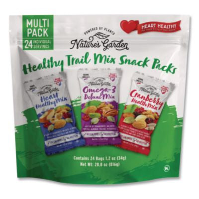 GRR29400003 Healthy Trail Mix Snack Packs, 1.2 oz Pouch, 24 Pouches/Carton