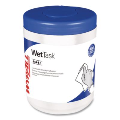 KCC7732005 Wettask System Prep Wipers For Bleach/disinfectants/sanitizers Hygienic Enclosed System Refills, W/canister, 55/rl,12 Roll/ct KIMBERLY CLARK
