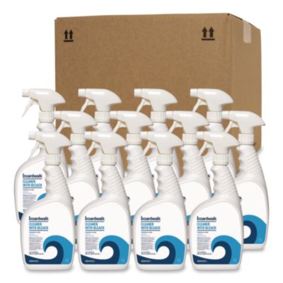 BWK4832 Cleaner with Bleach, Apple Scent, 32 oz Bottle, 12/Carton BOARDWALK