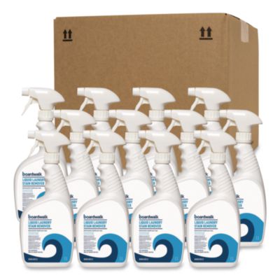 BWK4852 Liquid Laundry Stain Remover, Fresh and Clean Scent, 32 oz Bottle, 6/Carton BOARDWALK