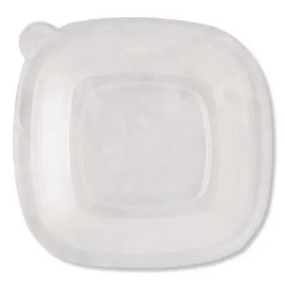 WORBQLCS24 PLA Lids for Fiber Bowls, 8.8 x 8.8 x 1.4, Clear, 200/Carton WORLD CENTRIC