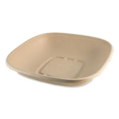 WORBQSC32LFS Fiber Bowls, 32 oz, 8.3 x 8.3 x 1.8, Natural, Paper, 400/Carton WORLD CENTRIC
