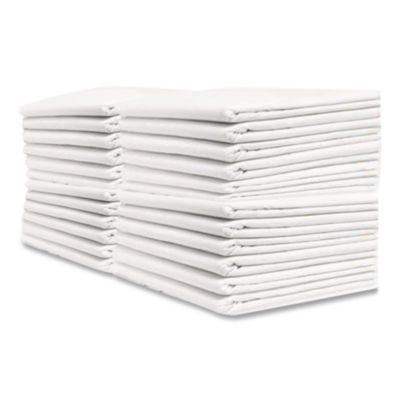 HFM210101 Tissue/poly Tablecovers, 82" Diameter, White, 25/carton