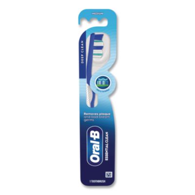 PGC10904 Essential Clean Toothbrush, Unscented, Blue/White, 72/Carton