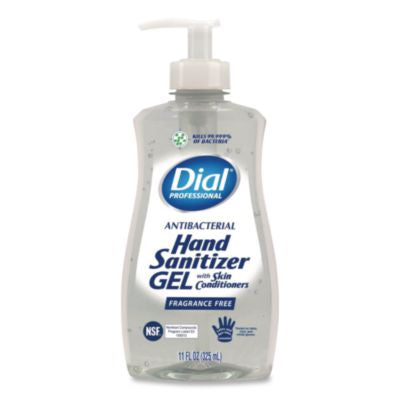 DIA35482EA Gel Antibacterial Hand Sanitizer, 11 oz Pump Bottle, Fragrance-Free DIAL PROFESSIONAL