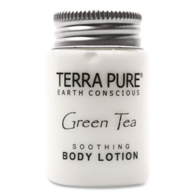 DHS007484 Terra Pure Body Lotion Jam Jar, 1 oz Jar, Green Tea and Lemongrass Scent, 300/Carton DIVERSIFIED HOSPITALITY SOLUTIONS, LTD.