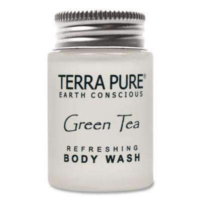 DHS007491 Terra Pure Body Wash Jam Jar, Green Tea Lemongrass, 1 oz Jar, 300/Carton DIVERSIFIED HOSPITALITY SOLUTIONS, LTD.