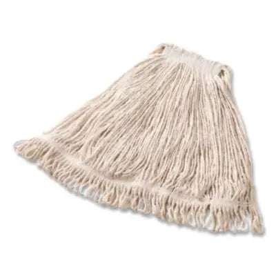 RCPD113 Super Stitch Cotton Looped End Wet Mop Head, Large, 1" White Headband, 6/Carton RUBBERMAID COMMERCIAL PROD.