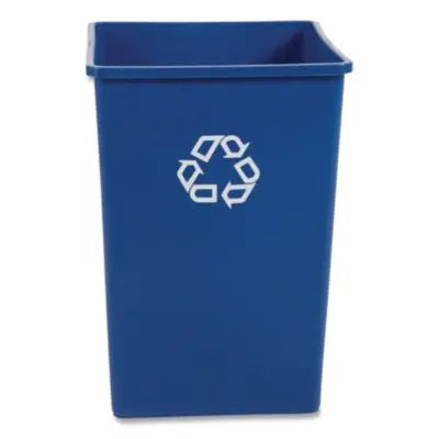 RCP395873BLU Square Recycling Container, 35 gal, Plastic, Blue RUBBERMAID COMMERCIAL PROD.