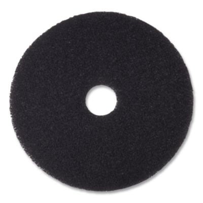 MMM08372 Stripper Pad, 10" Diameter, Black, 5/Carton