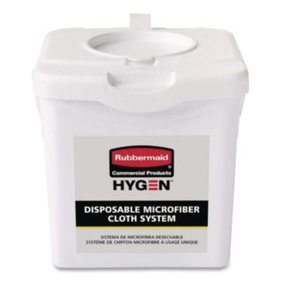 RCP2135007 Disposable Microfiber Charging Bucket, 7.92 X 7.75 X 7.44, White, 4/carton RUBBERMAID COMMERCIAL PROD.