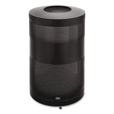 RCPS55ETBK Classics Perforated Open Top Receptacle, 51 gal, Steel, Black RUBBERMAID COMMERCIAL PROD.