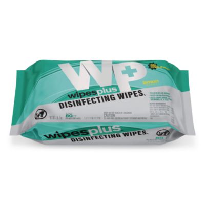 CFS37701EA WipesPlus Disinfecting Surface Wipes, 1-Ply, 7 x 8, Lemon Scent, White CFS BRANDS