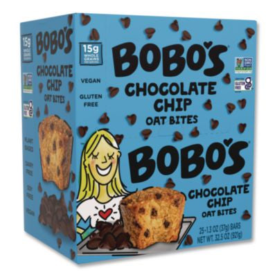 BBO00214 Oatmeal Bites, Chocolate Chip, 1.3 oz Individually Wrapped, 25/Box
