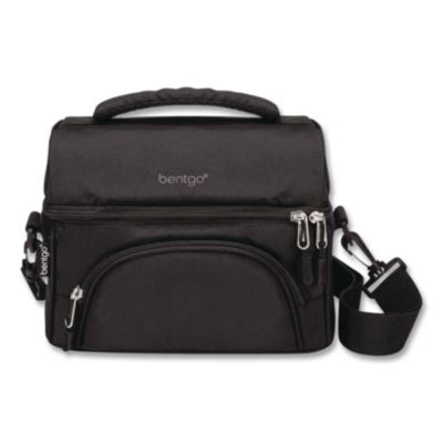 BEOBG2CB Deluxe Insulated Lunch Bag, 8" x 10" x 7.5", Carbon Black BENTGO