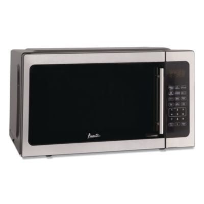 AVAMT150V3S 1.5 cu ft Countertop Microwave, 1,000 W, Stainless Steel/Black AVANTI