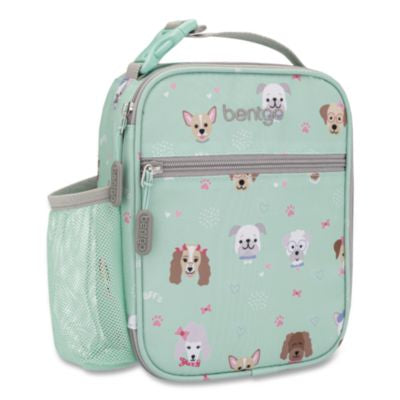 BEODBGPPY Kids Insulated Lunch Tote, Puppy Love Theme, 7.3" x 3.5" x 9.5", Mint Green/Multicolor BENTGO
