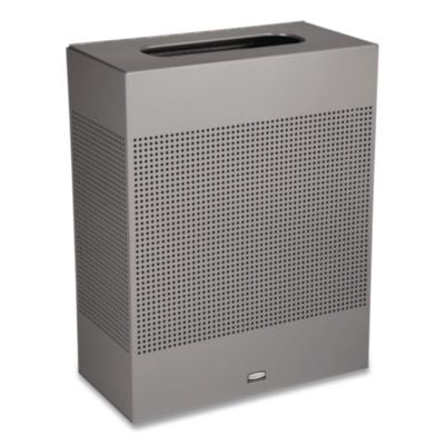 RCPSR18EPLSM Designer Line Silhouettes Waste Receptacle, 22.5 gal, Steel, Silver Metallic