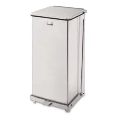 RCPST24SSPL Defenders Heavy-Duty Steel Step Can, 13 gal, Steel, Stainless Steel RUBBERMAID COMMERCIAL PROD.